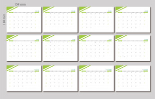 清新简约台历日历模板设计