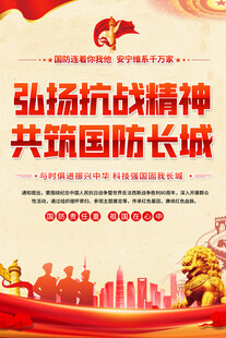 国防教育宣传海报