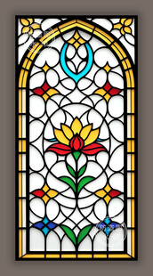 蒂凡尼教堂彩色玻璃艺术图案