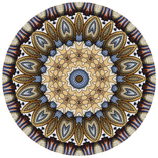 圆形炫酷抽象数码印花