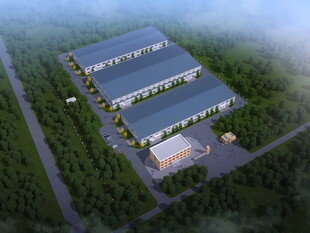 现代化工业厂房鸟瞰图