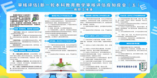 教育审核评估展板