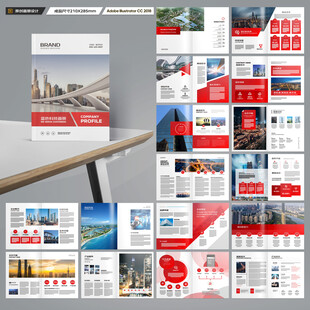 红色企业宣传册