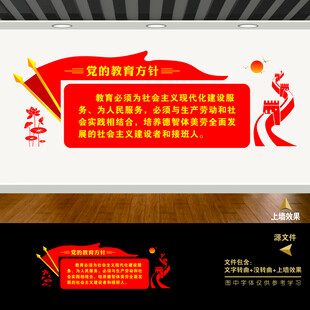 党的教育方针文化墙