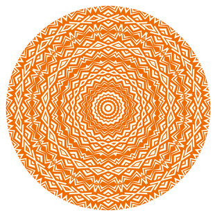 橙色几何圆形装饰图案