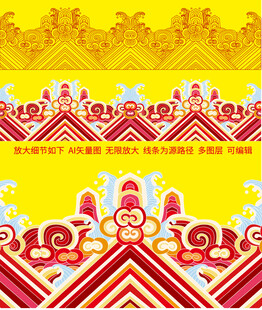 龙袍官服纹样故宫刺绣海水江崖纹