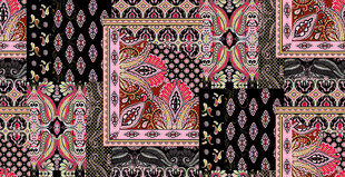 民族风几何图案印花布料