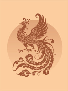 手绘凤凰