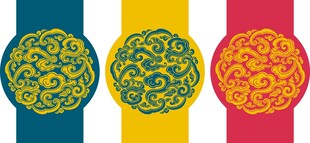 传统圆形云纹图案