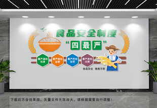 食品安全制度四最严文化墙