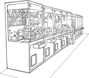 抓娃娃机 矢量图