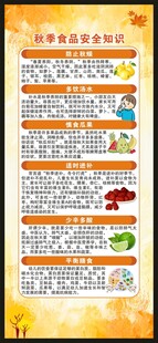 秋季健康教育知识展架