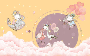 卡通儿童房背景