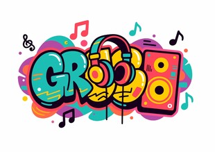 多彩音乐风格涂鸦涂鸦壁纸酷炫设