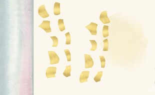 黄色碎块排列图案