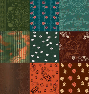 复古多彩几何图案素材集