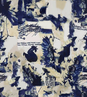 蓝白抽象图案艺术纹理