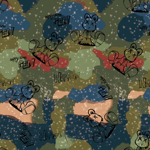 迷彩涂鸦风图案设计