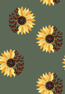 向日葵图案背景纹理