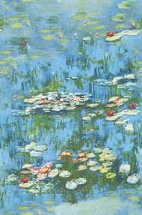 莫奈睡莲画作局部