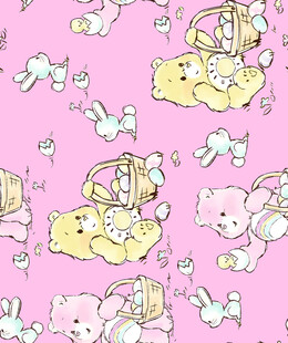 粉色萌趣小动物卡通图案
