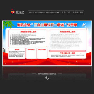消防三自主两公开公示牌