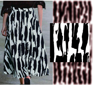 黑白斑马纹时尚半身裙