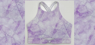 紫色晕染风运动背心展示