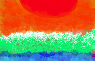 绚丽色彩的抽象风景图