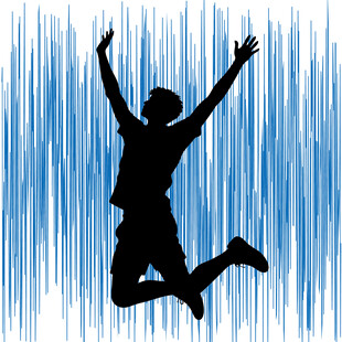 跳跃的活力身影