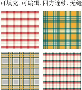 格子图案      格子呢面料