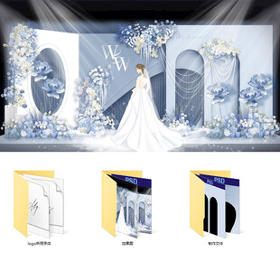 蓝色婚礼效果图