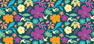多彩花卉图案背景