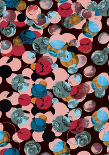 多彩圆形图案纹理背景