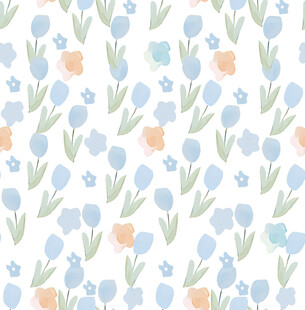 清新花卉图案背景