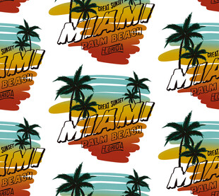 热带风情夏威夷图案设计