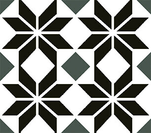 黑白几何花朵图案纹理