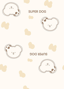 可爱小狗小熊图案设计