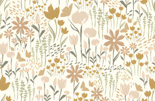 花卉图案背景柔和色调