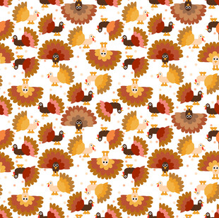 秋季树叶图案无缝背景图