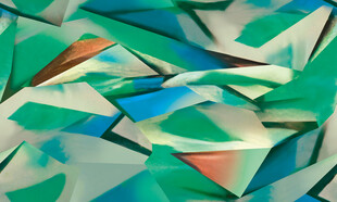 多彩几何折纸艺术图案