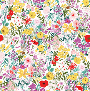 多彩花卉图案背景