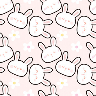 可爱兔子图案背景