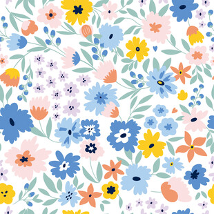 缤纷花卉图案背景