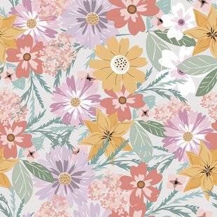 多彩花卉图案背景