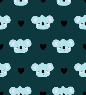 考拉爱心图案背景