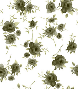 复古风绿色花卉图案背景