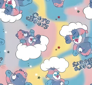 梦幻卡通动物云朵图案