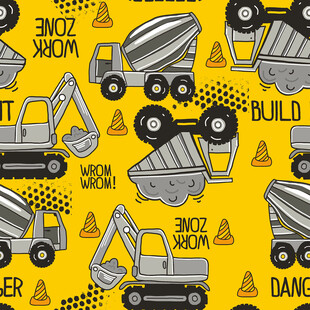 工程车图案背景