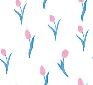 粉色郁金香水彩图案背景